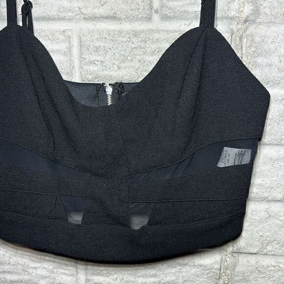 ANGL Black Bralette/Crop Top Women's Size Large - Picture 3 of 7